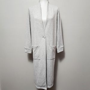Gabriella Union NY&CO Gray Terrycloth Duster Cardigan Size Small